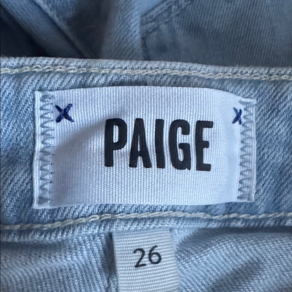 PAIGE Noella High Rise Light Blue Straight Leg Jeans Designer Denim 26 Ankle - Picture 8 of 10